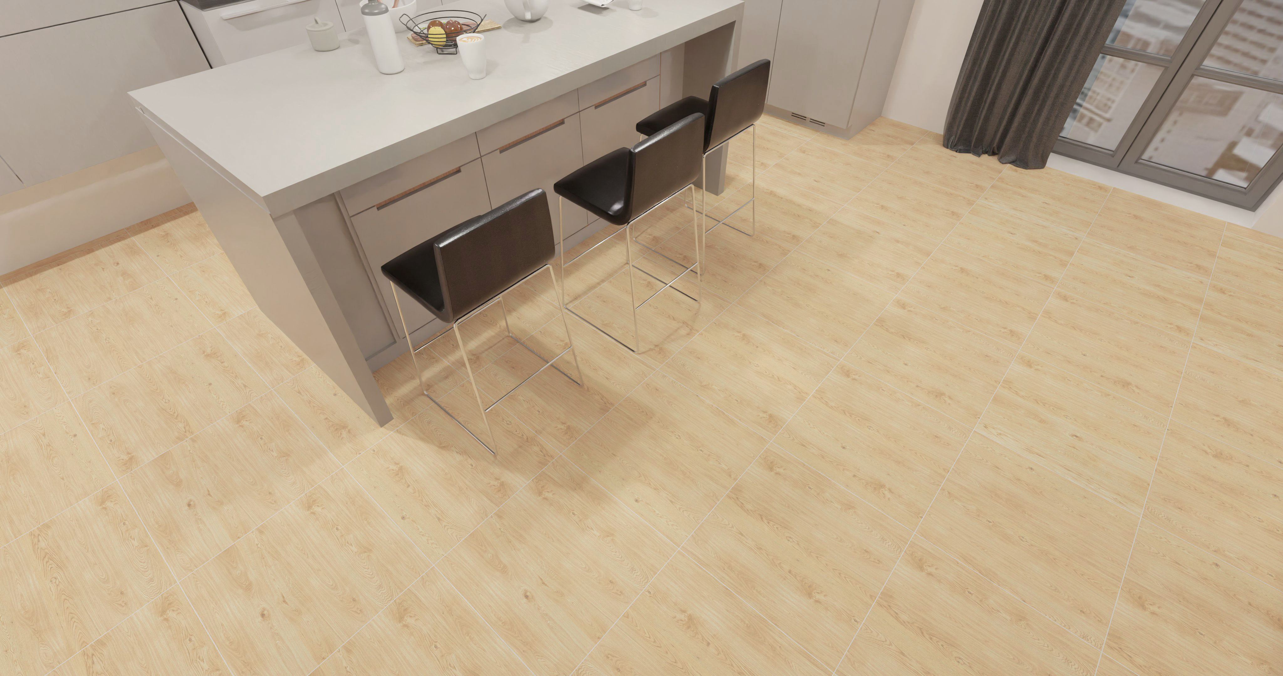 NR0380 На пол KeraForest Коричневый светлый 60x60 - фото 8