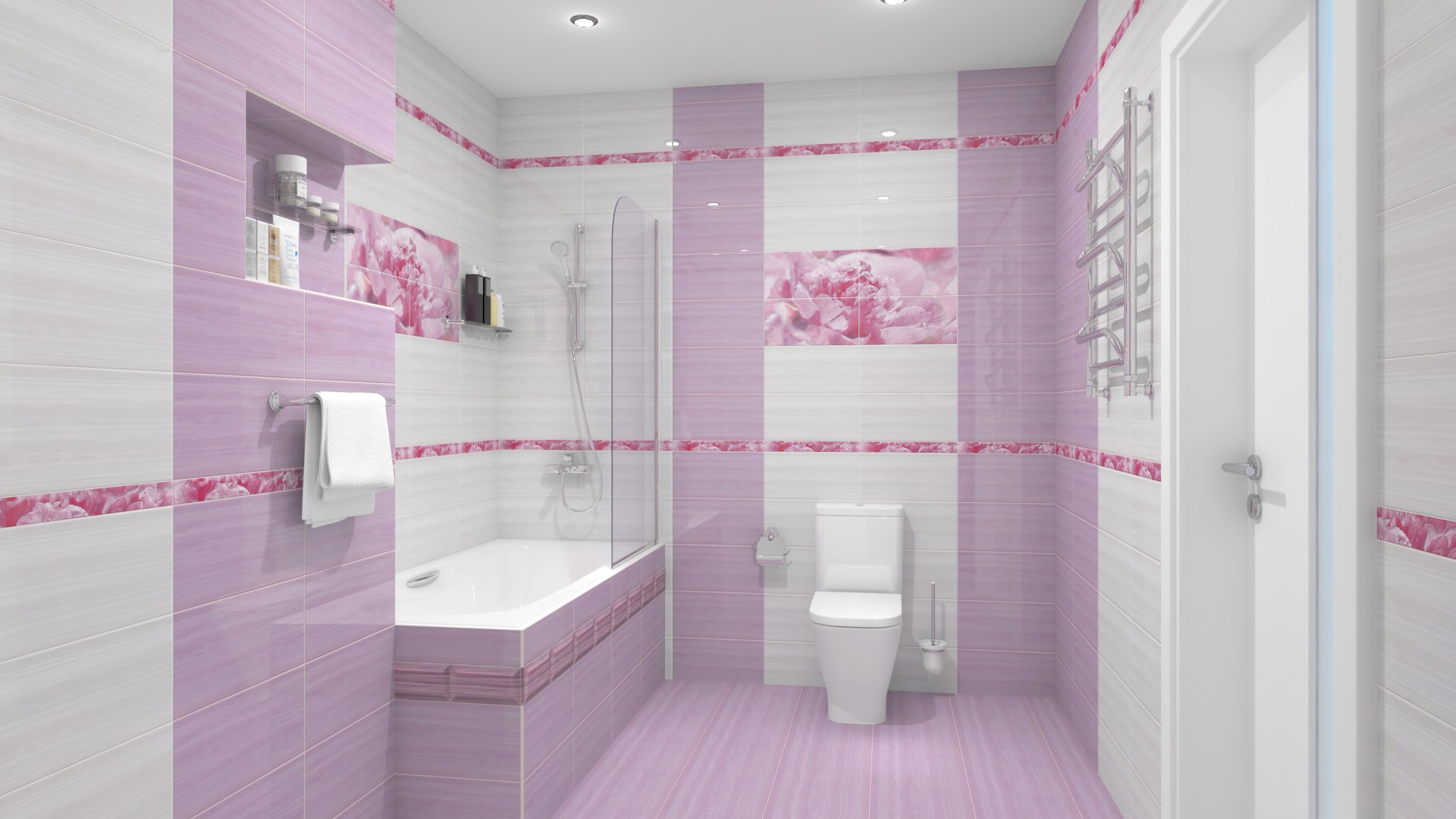 br1020D281-2 Бордюр Peony Цветы рельефный 2 - фото 4