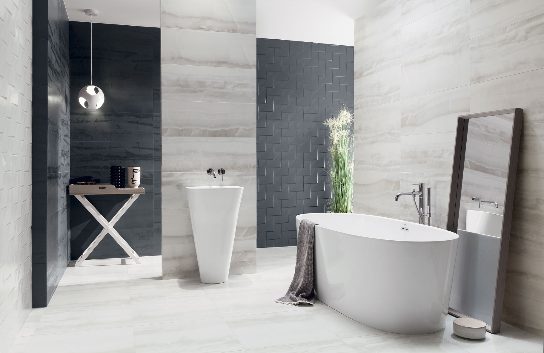 На стену Coma W- Navy STR 20x20 - фото 2