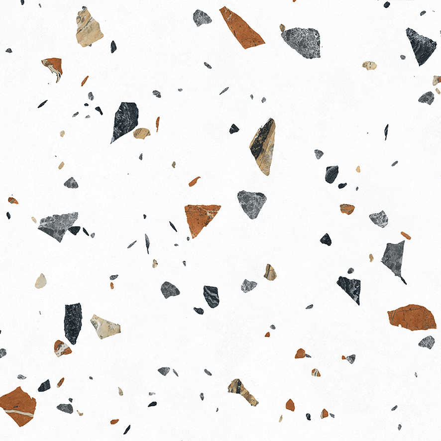 На пол Terazzo Bianco Цветной матовый карвинг 60х60 - фото 16