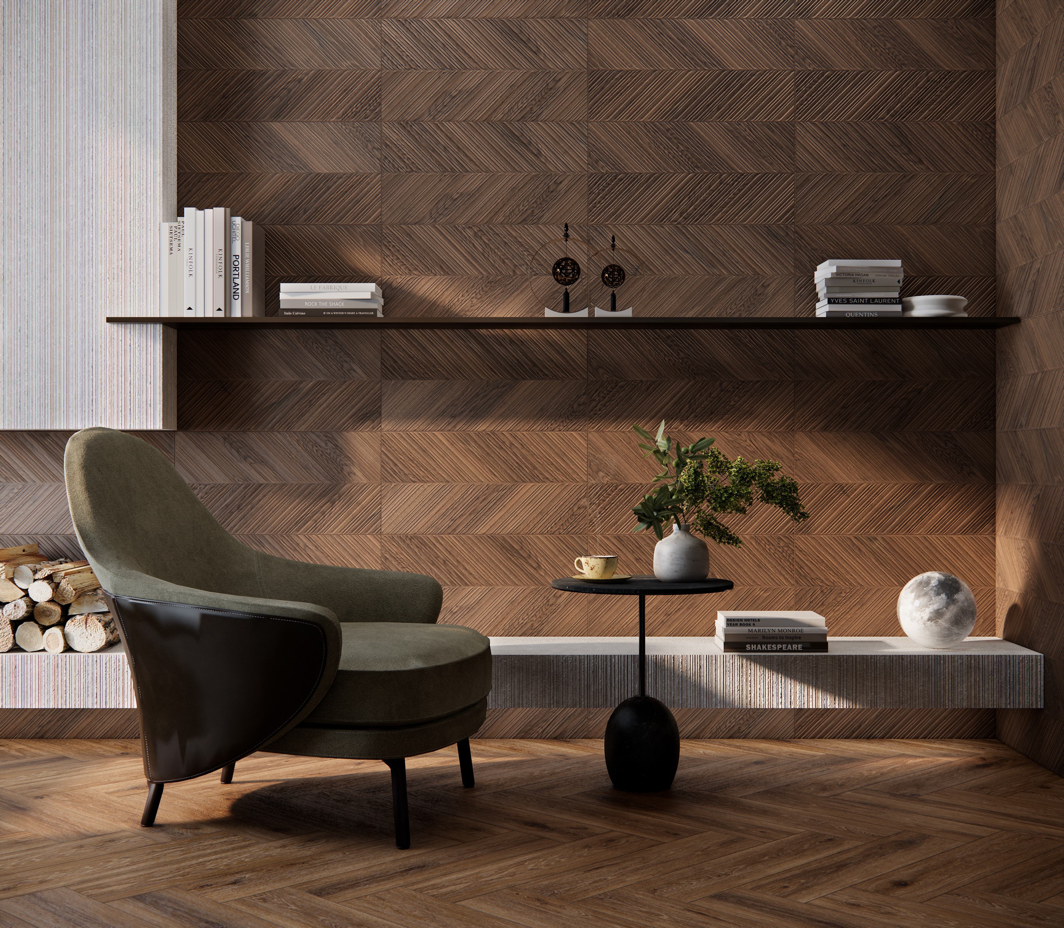 4810531166962 На стену Клен/Maple Белый Шеврон Матовый 30x60 - фото 7