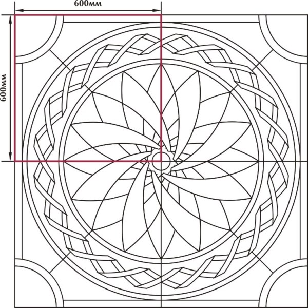 На пол Декоративные ковры Тип 8 120x120