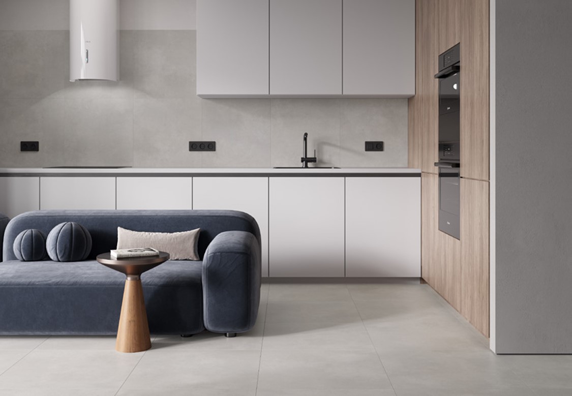 На пол Concrete Courage Grey Серый Матовый 80х80 - фото 8