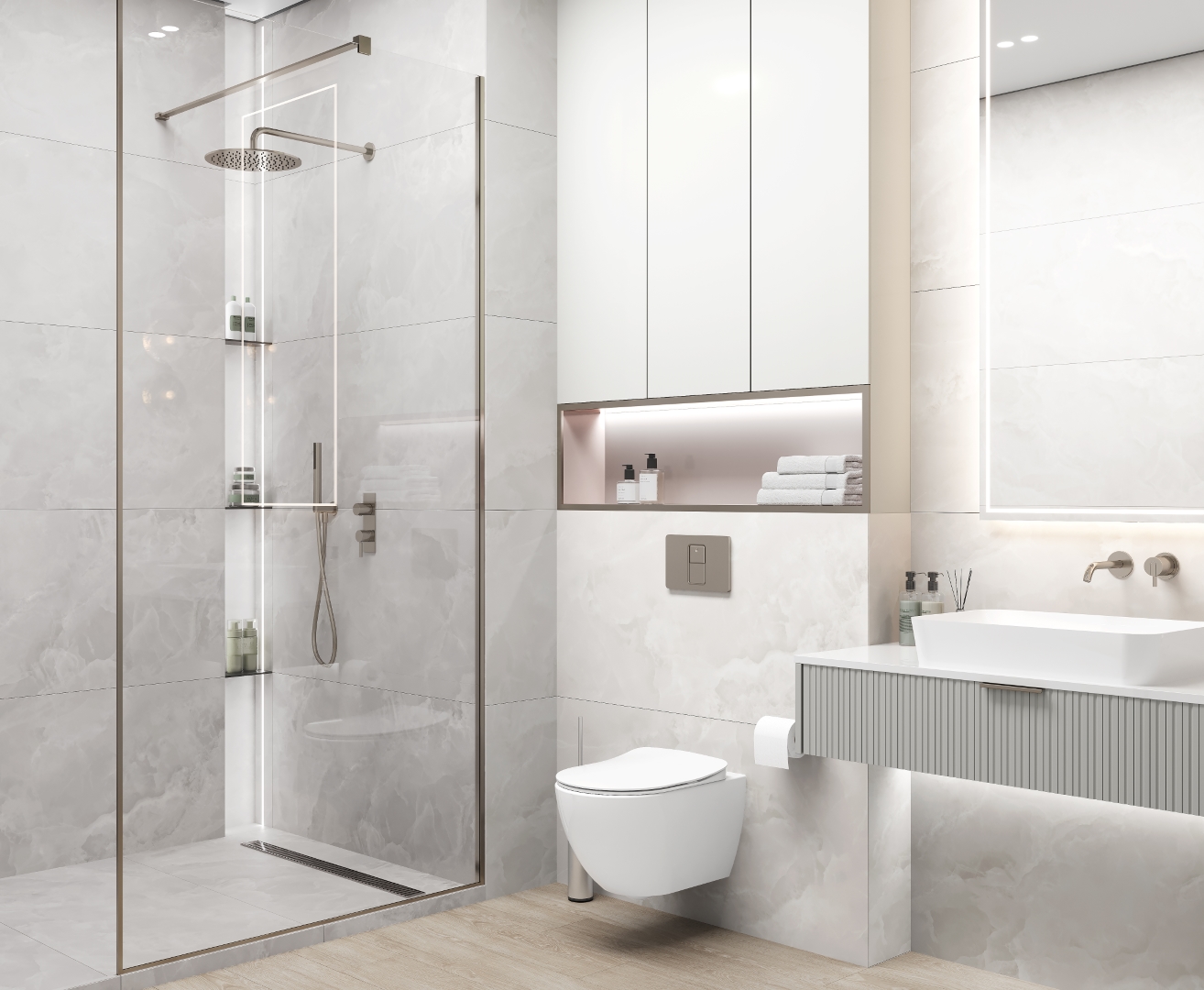 На пол Onyx Lux Bianco Белый полированный матированный 60х120 - фото 14