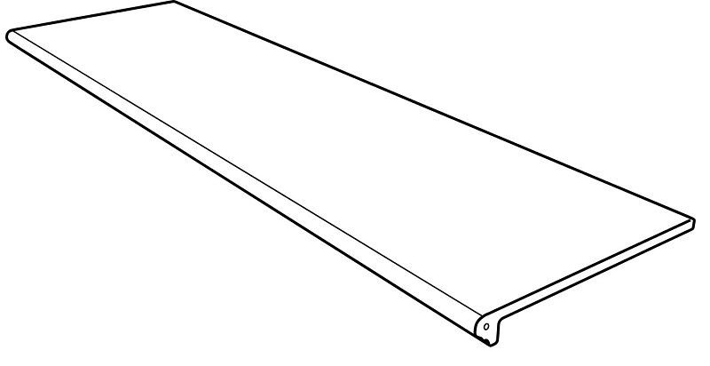 970444 Ступень Petra Фронтальная Beige Smooth Round. 33x120