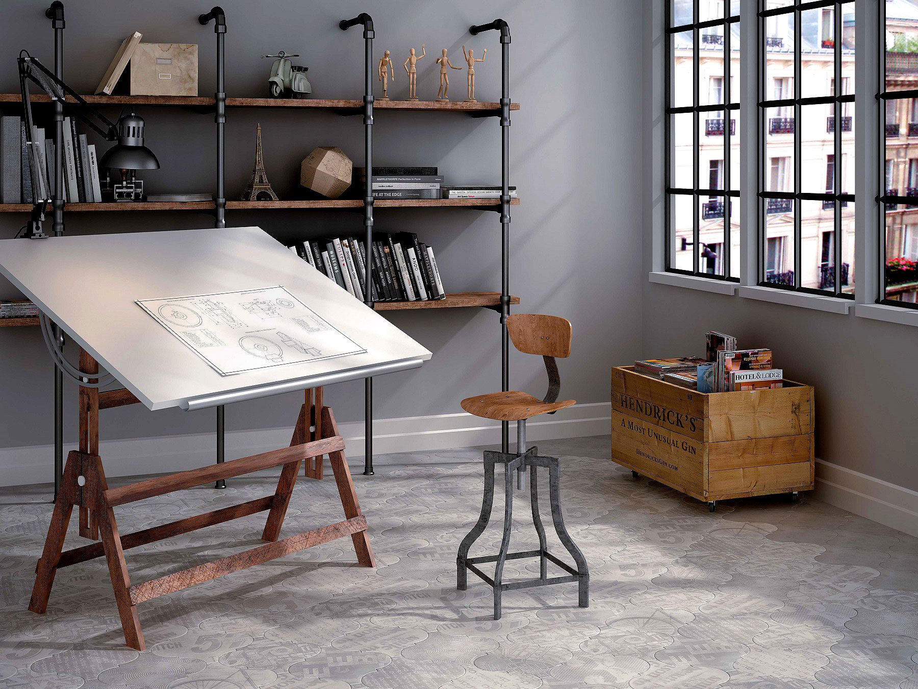 21334 На пол Curvytile Factory Black - фото 3