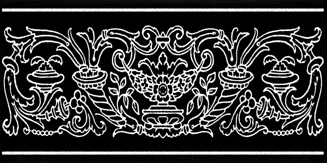 STG/B509/16005 Декор Авеллино Dec. Черный 7.4