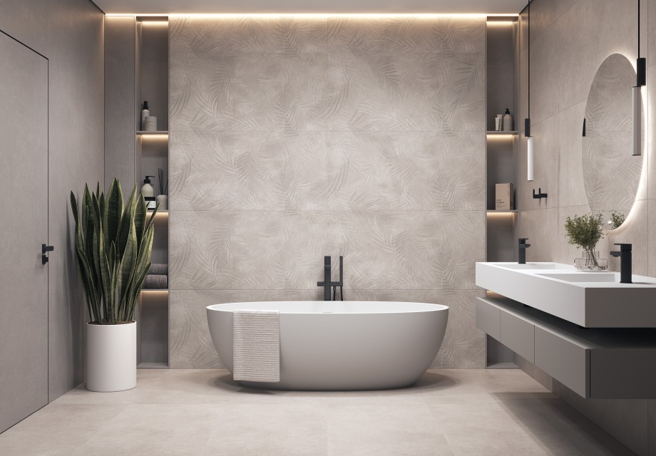 17647 На стену Floresta Цветы синий ректификат 60x120 - фото 7