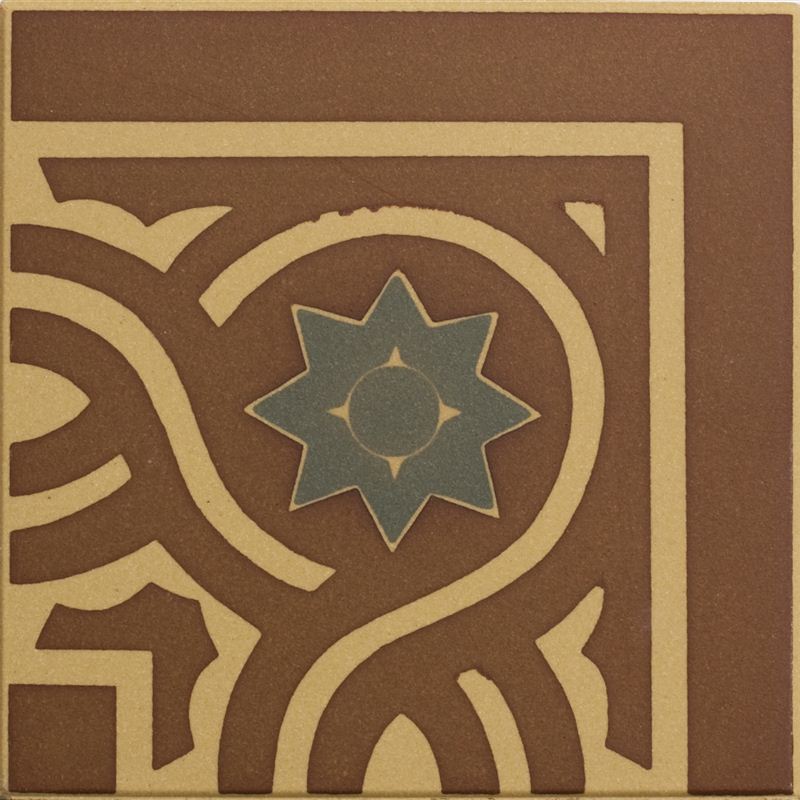 Декор Метлахская плитка 100E019A301 ENC 19A Cognac (Red Black) 10x10