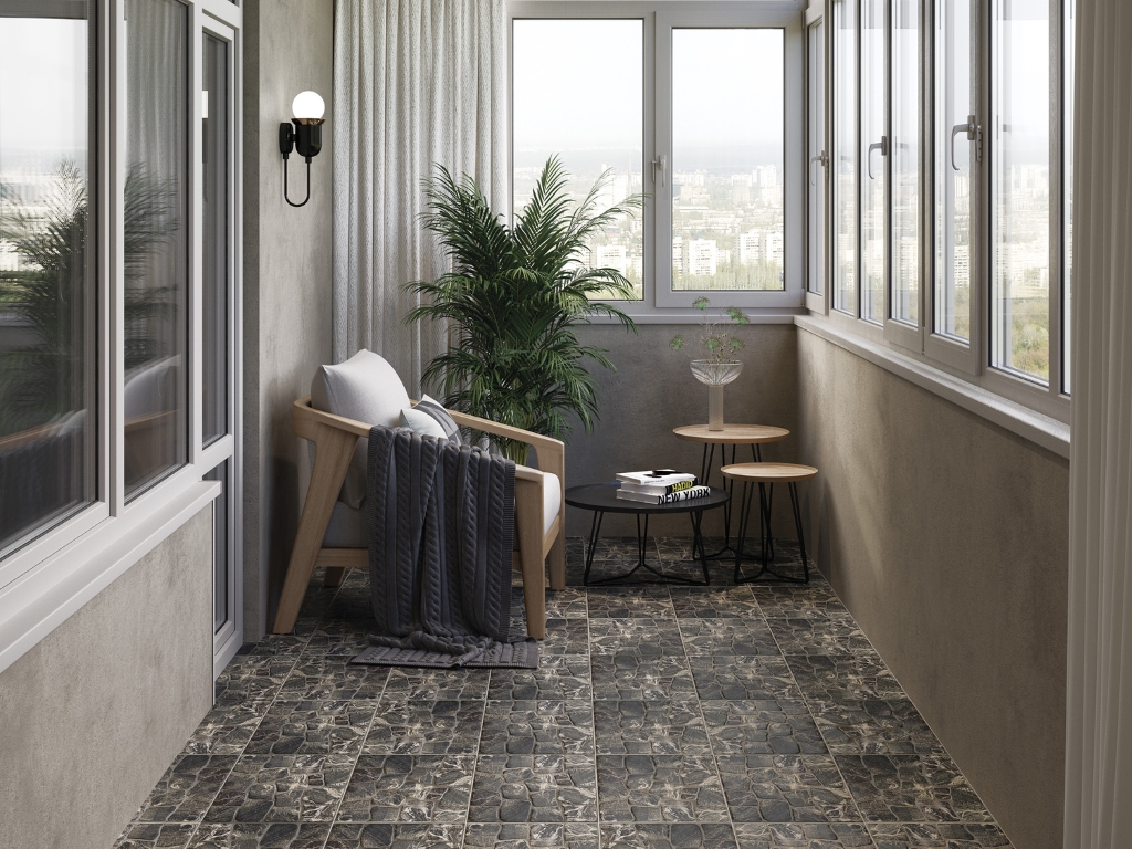 17283 На пол Vilio Brown коричневый рельеф 29.8x29.8 - фото 5