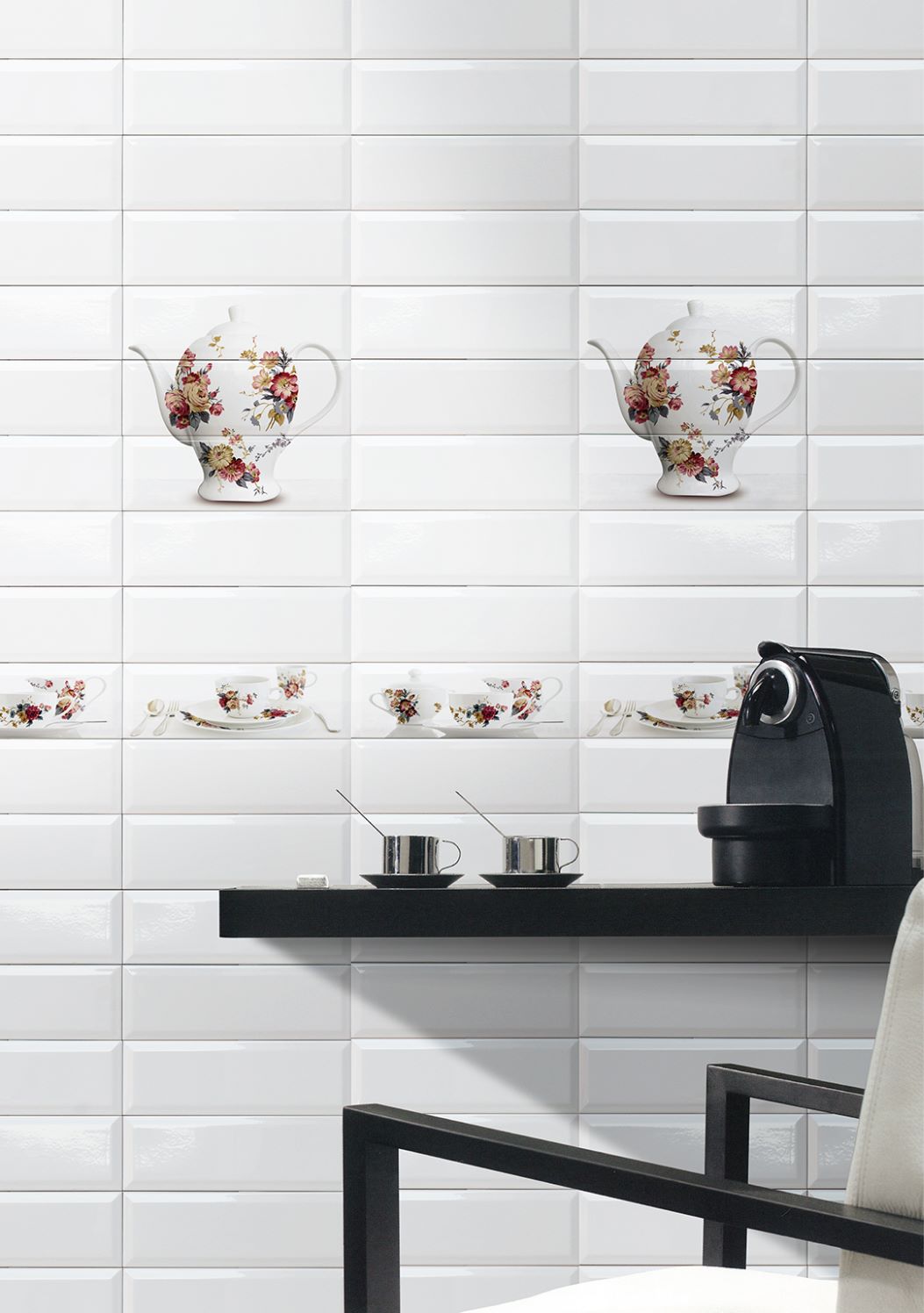 На стену Tea 03 Monocolor Biselado Brillo Marron - фото 3