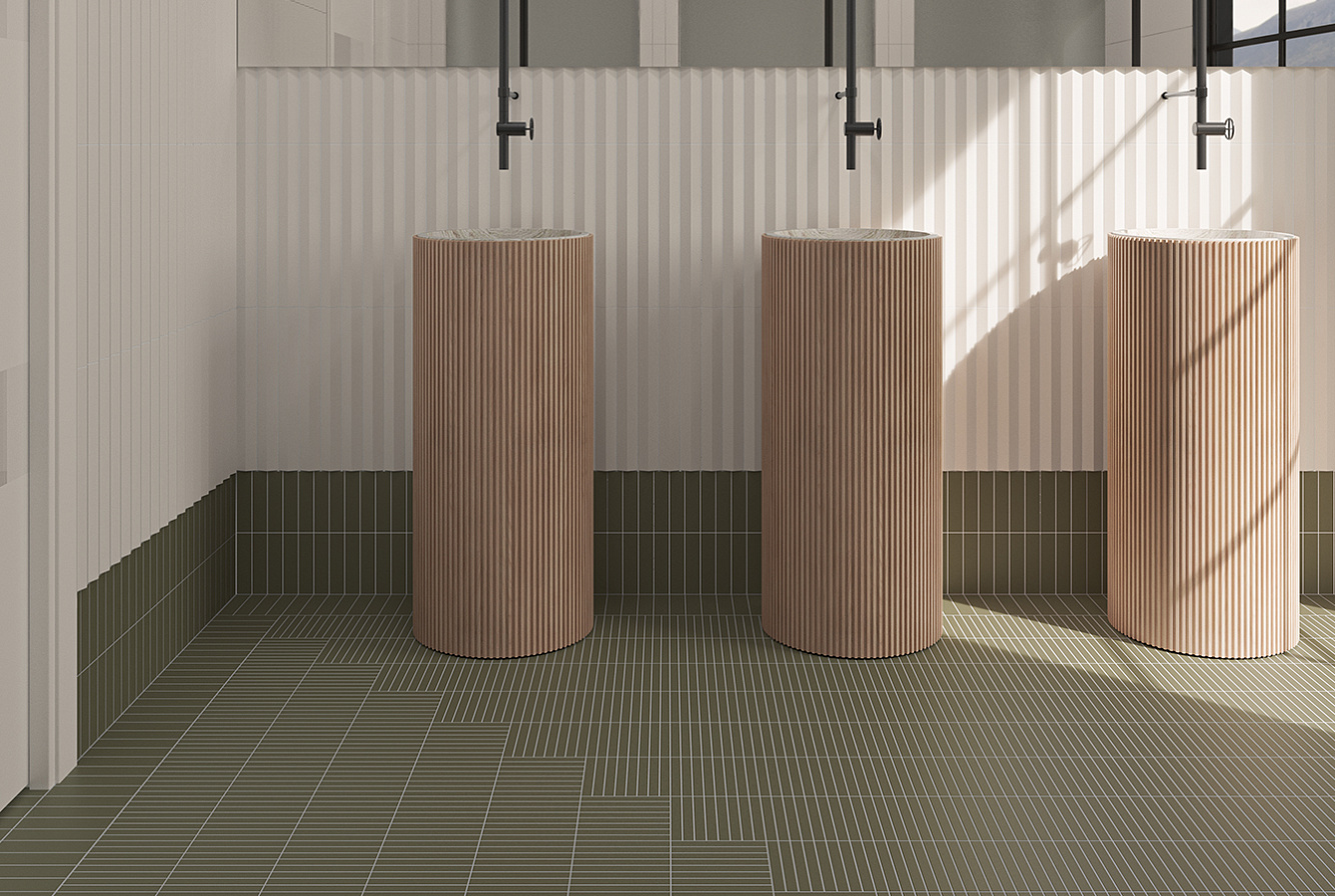 131370 На пол Raster Lines M Chalk 15x15 - фото 15