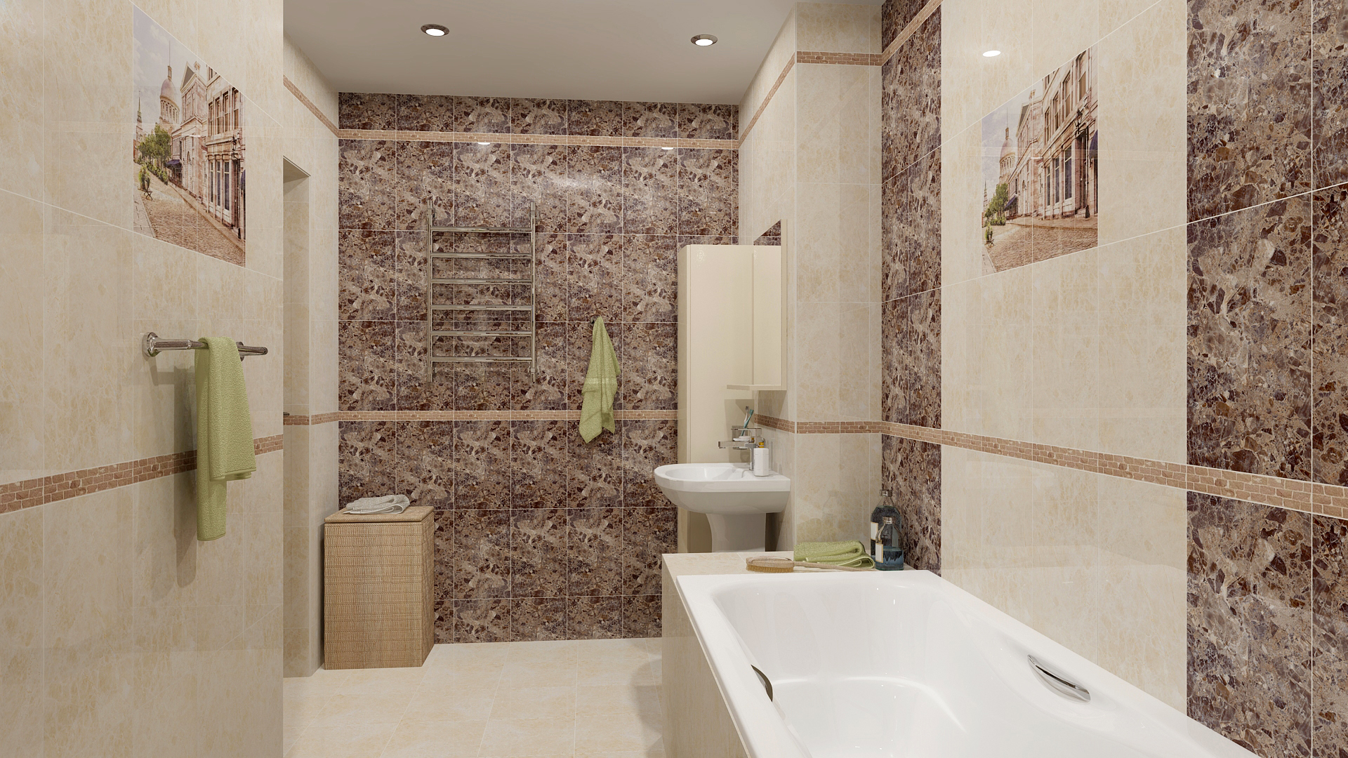 Бордюр Marche Beige стекло - фото 4