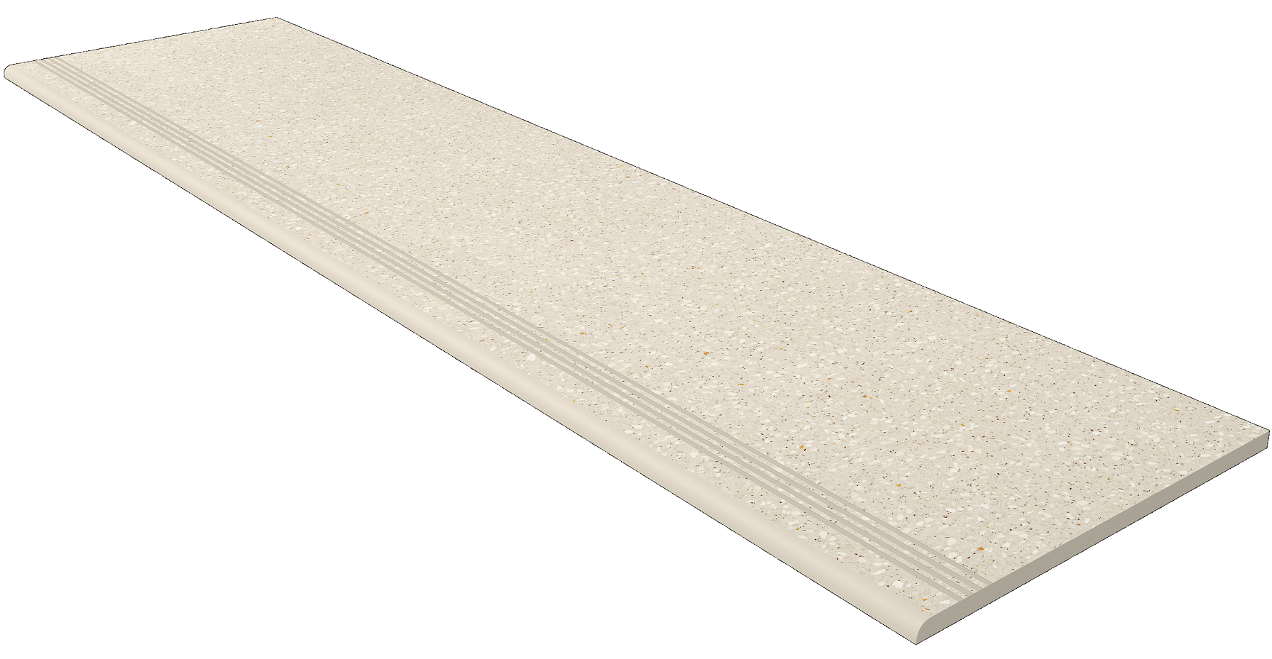 Steptrade/CM02_NS/30x120x10 Ступень Cosmos CM02 Beige неполированная с насечками 30x120
