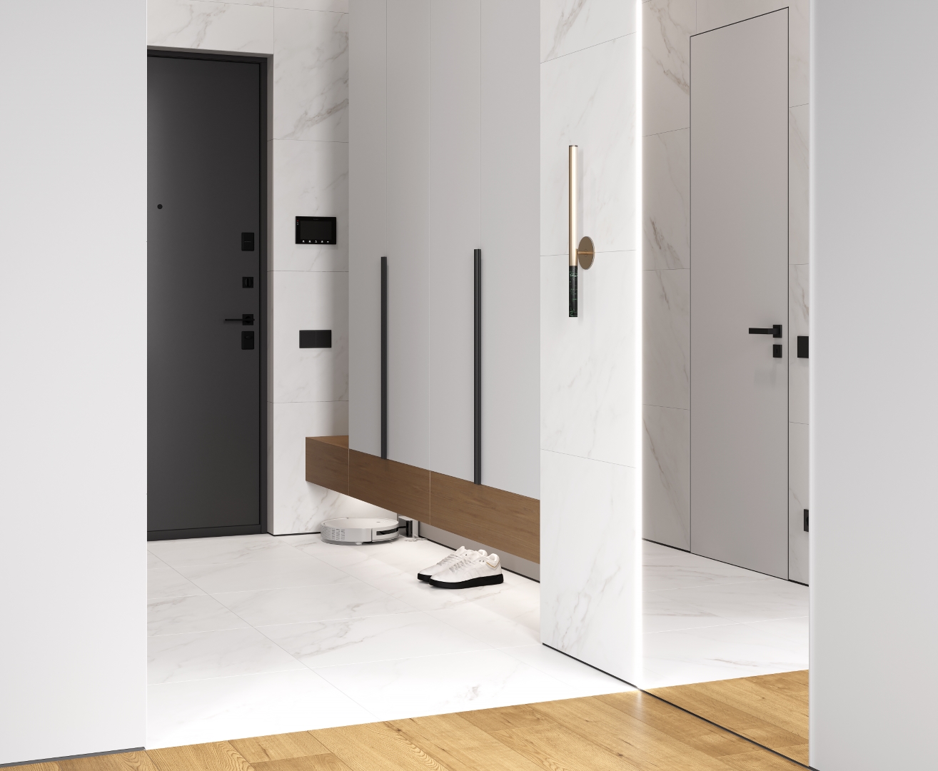 На пол Calacatta Michael Белый лаппатированный шайн 60х120 - фото 15