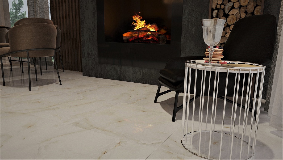 На пол Snow Onix 5748 Snow Onix Polished 60*60 - фото 6