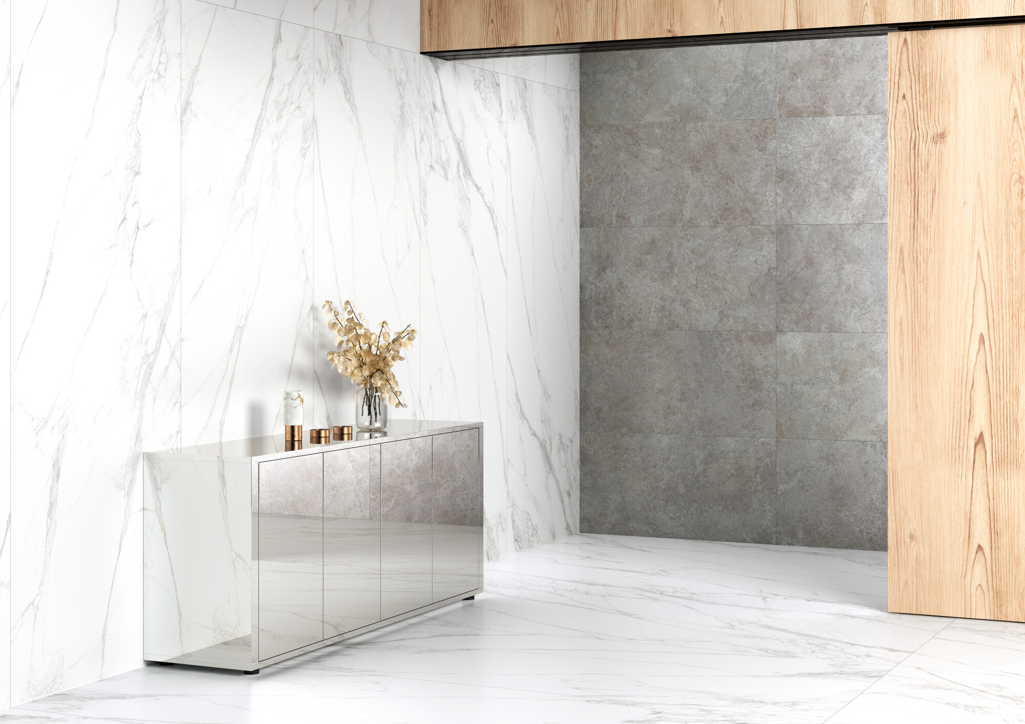 36871 На пол Museum Calacatta 4D Extra White NT/100X275/R 100x275 - фото 13