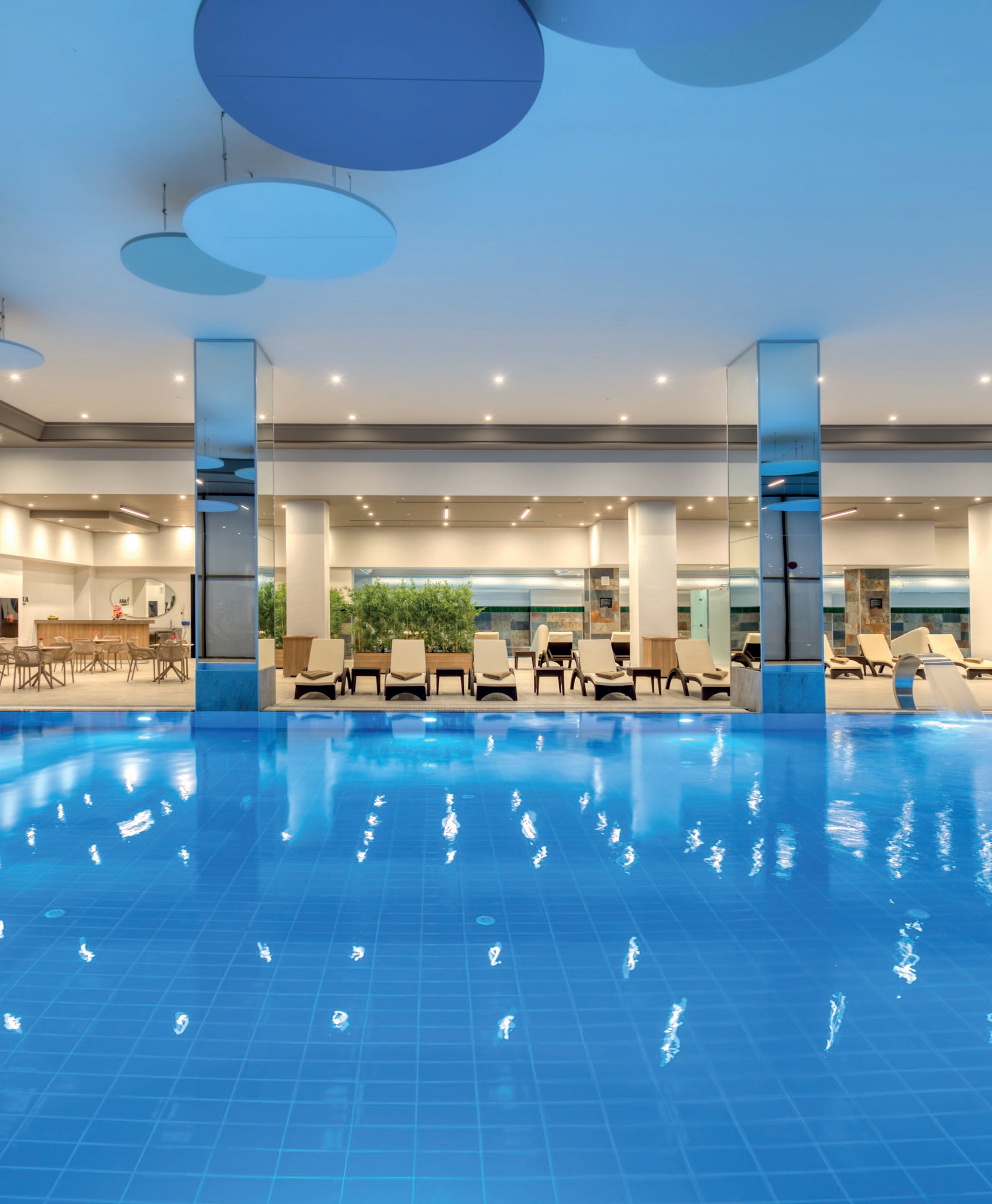 K107 Декоративная вставка Olympic Series Внутренний переливной водоотводный канал Cobalt 15x24.5 - фото 9