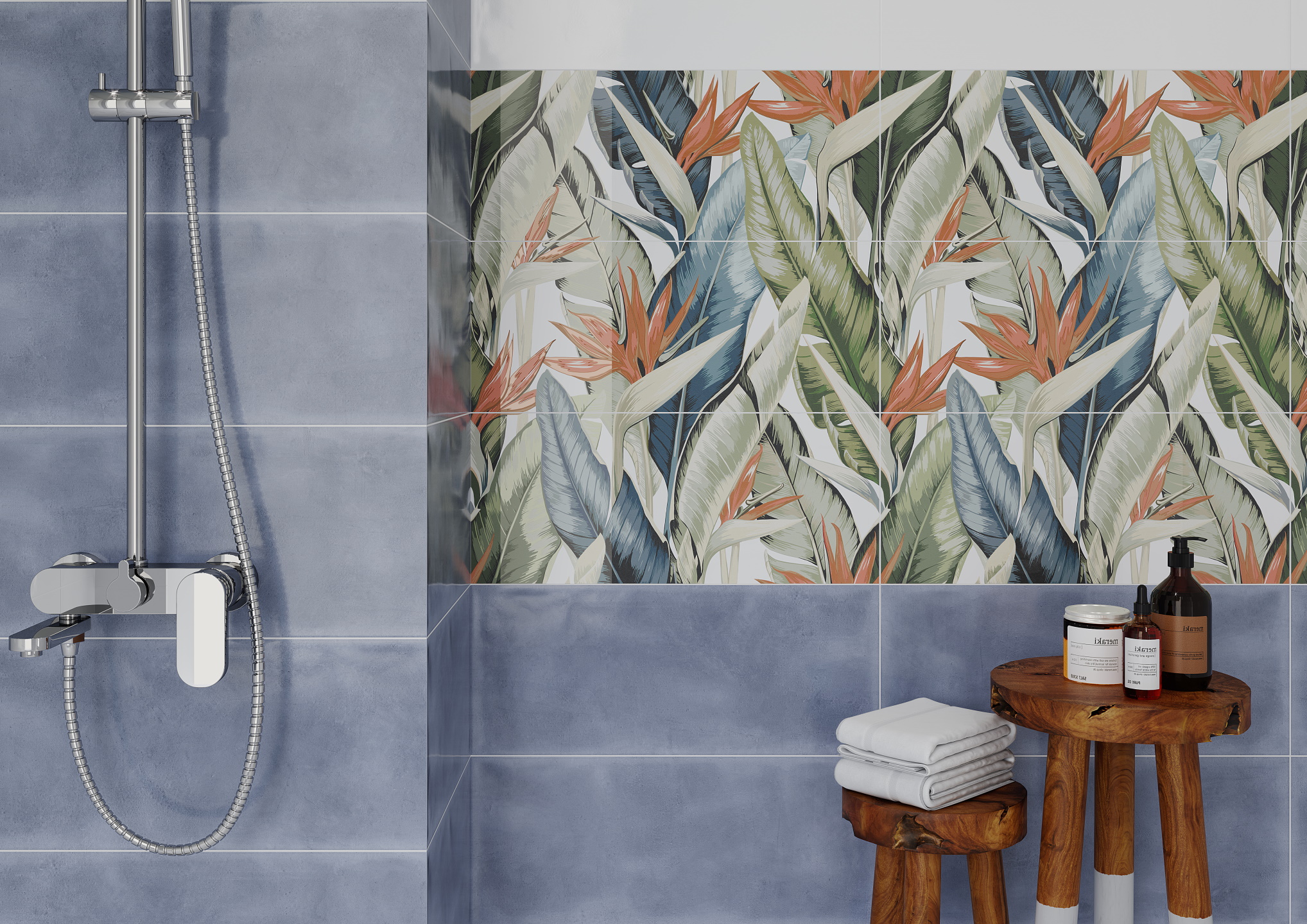 010100001216 На стену Folk Blue wall 01 - фото 14