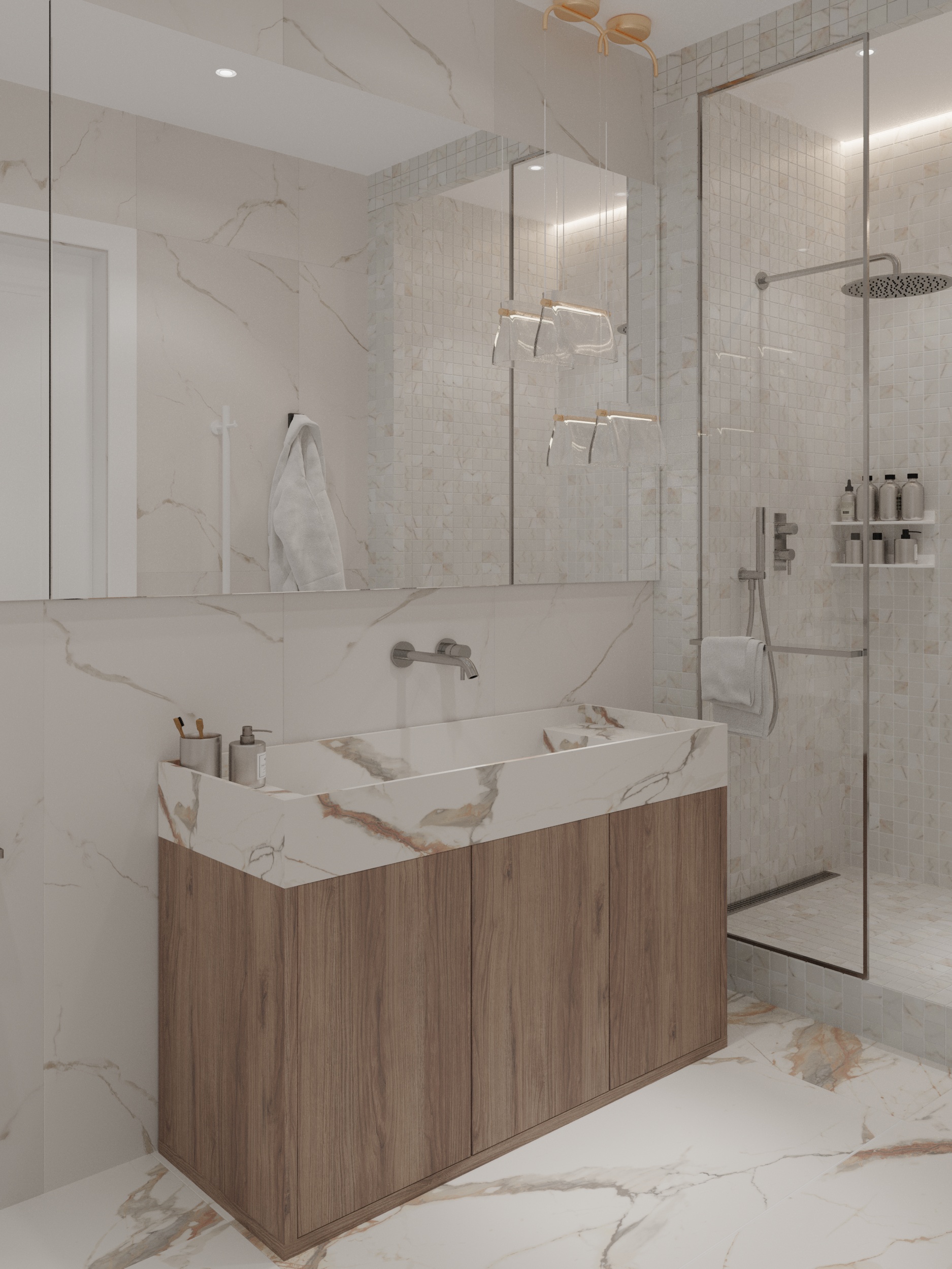 На стену Керамическая мозаика Round midnight blue - фото 18