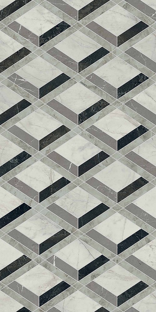 PF60014145 Декор Tarsia Lozenge Nero Deco Lux 3D Rett 60x120 - фото 3