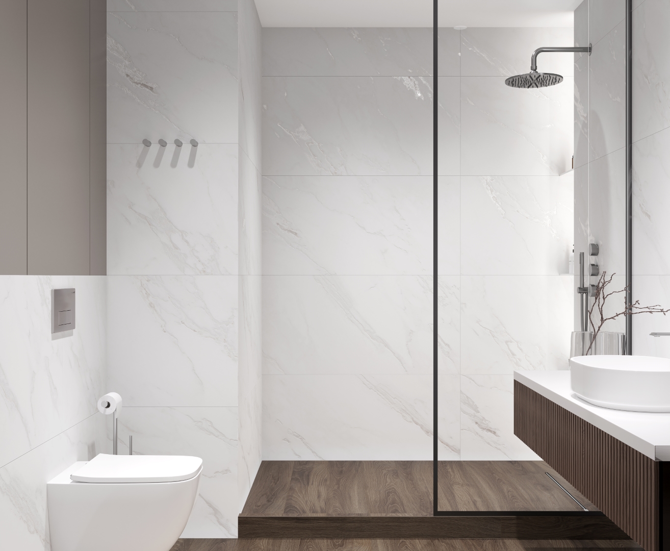 На пол Calacatta Michael Белый лаппатированный шайн 60х120 - фото 18