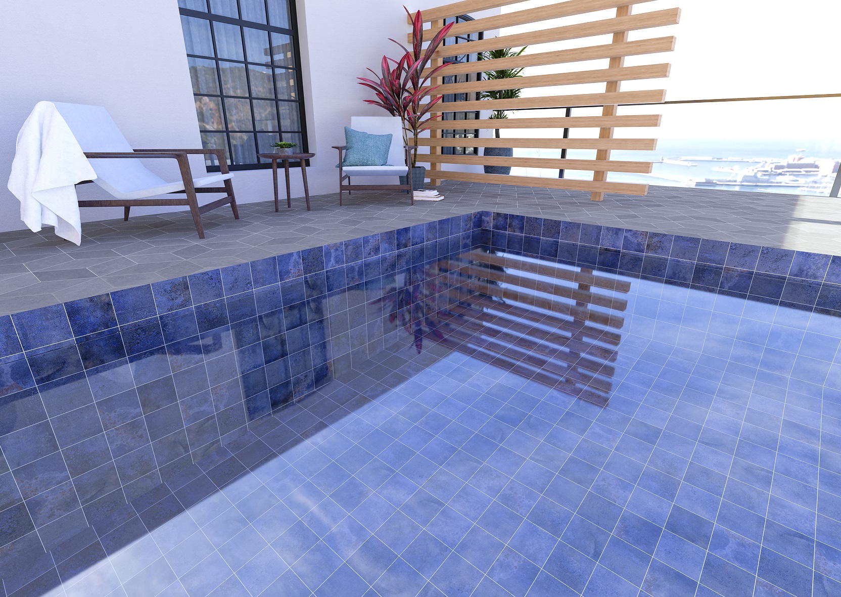 На пол Bali 5416 Azul R12/C3 258х465х8.8 - фото 3