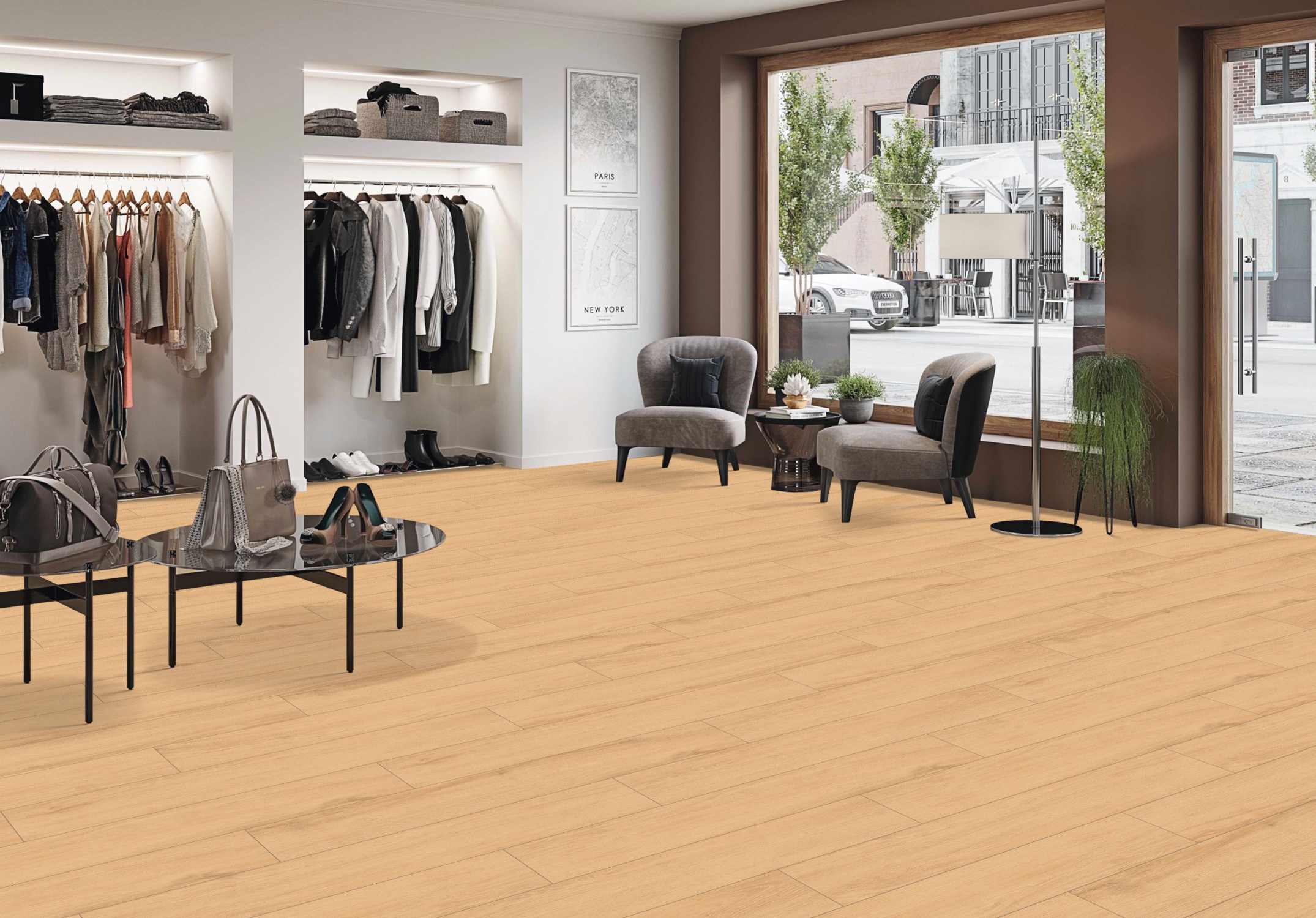 На пол Balau Brown matt punch 20х120 - фото 11