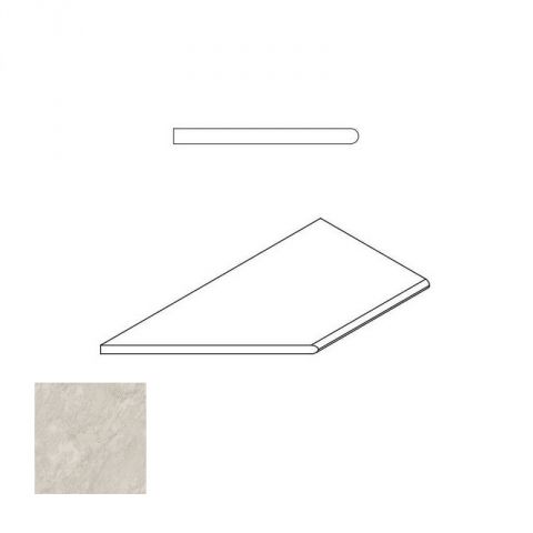 620090000359 Бордюр Climb X2 Айс Бортик 30x60 Закругленный Левый Натуральный