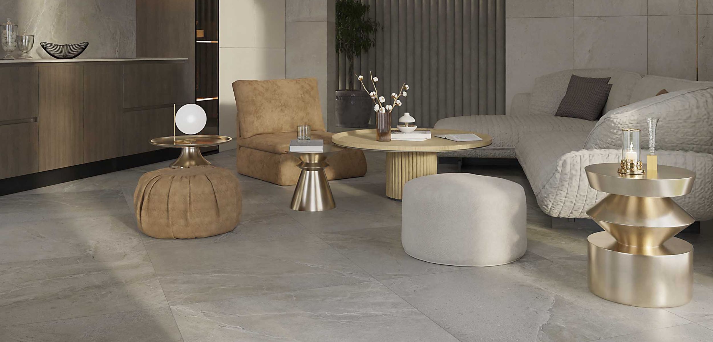 KA00/NS_R9/60x120x10R/GW На пол Kailas KA00 Ivory 120x60 Неполированный - фото 20