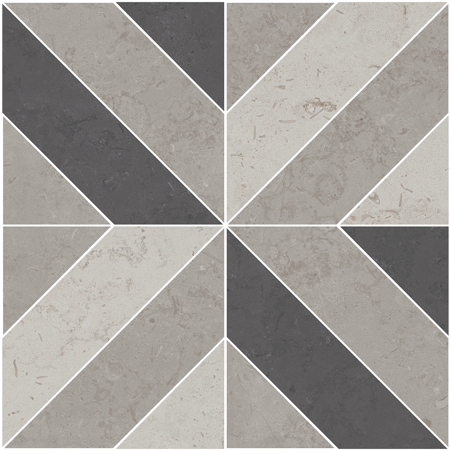 ID124 Декор Про Лаймстоун Про Лаймстоун Серый Матовый 60х60 - фото 2