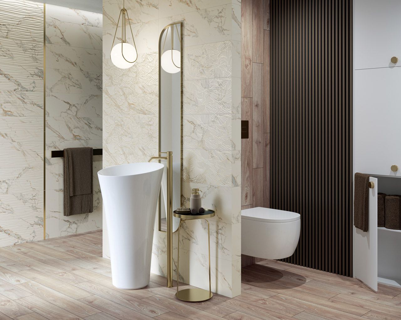 На стену Serene Bianco Struktura Rekt - фото 2