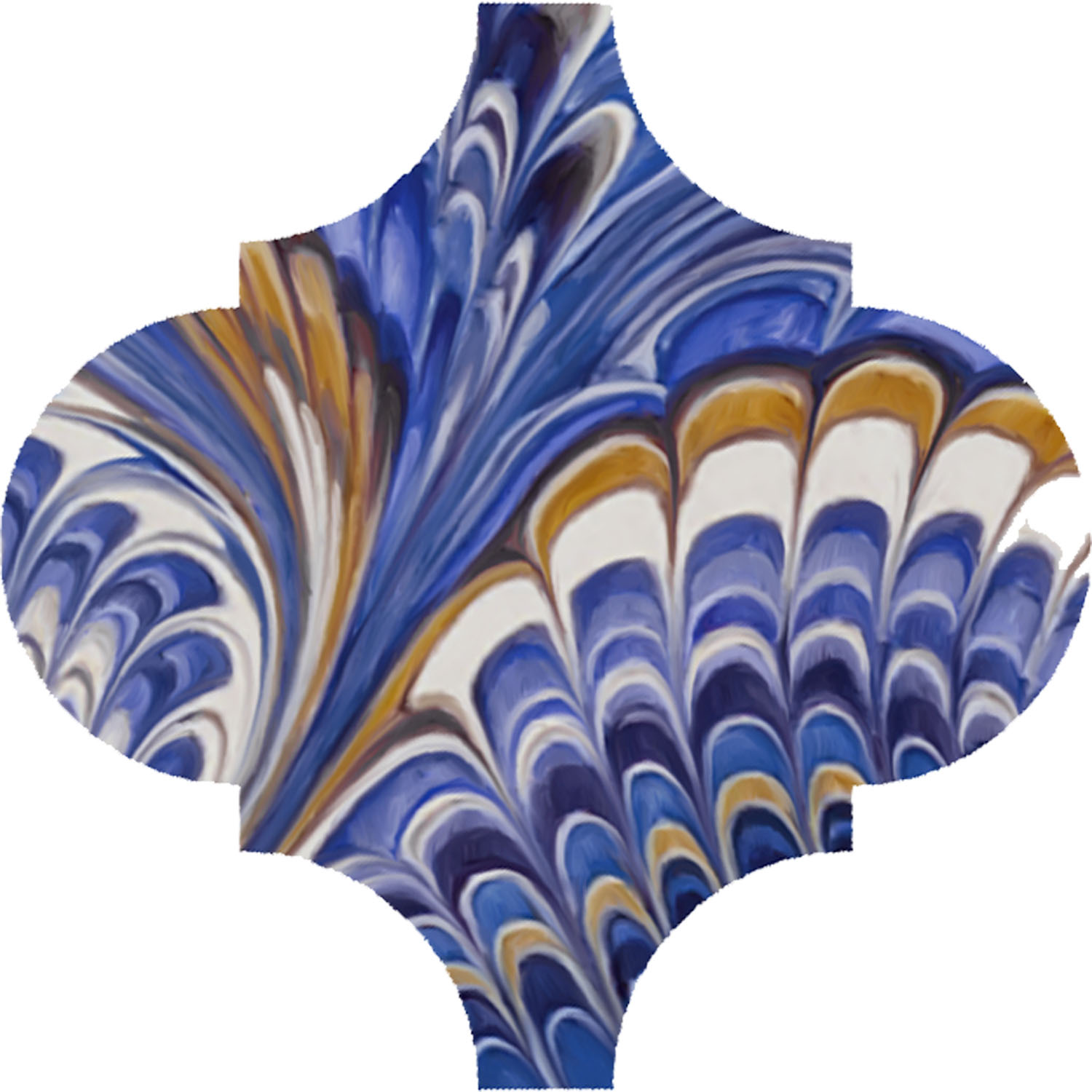 VT/A624/65000 Декор Арабески Венеция Синий матовый 6.5x6.5x0.69 - фото 2