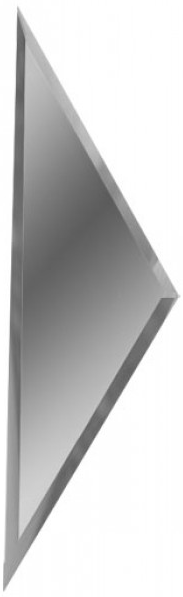 РЗС1-01(б) Настенная Зеркальная плитка Зеркальная серебряная полуромб боковой рзс1-01(б) 10х34
