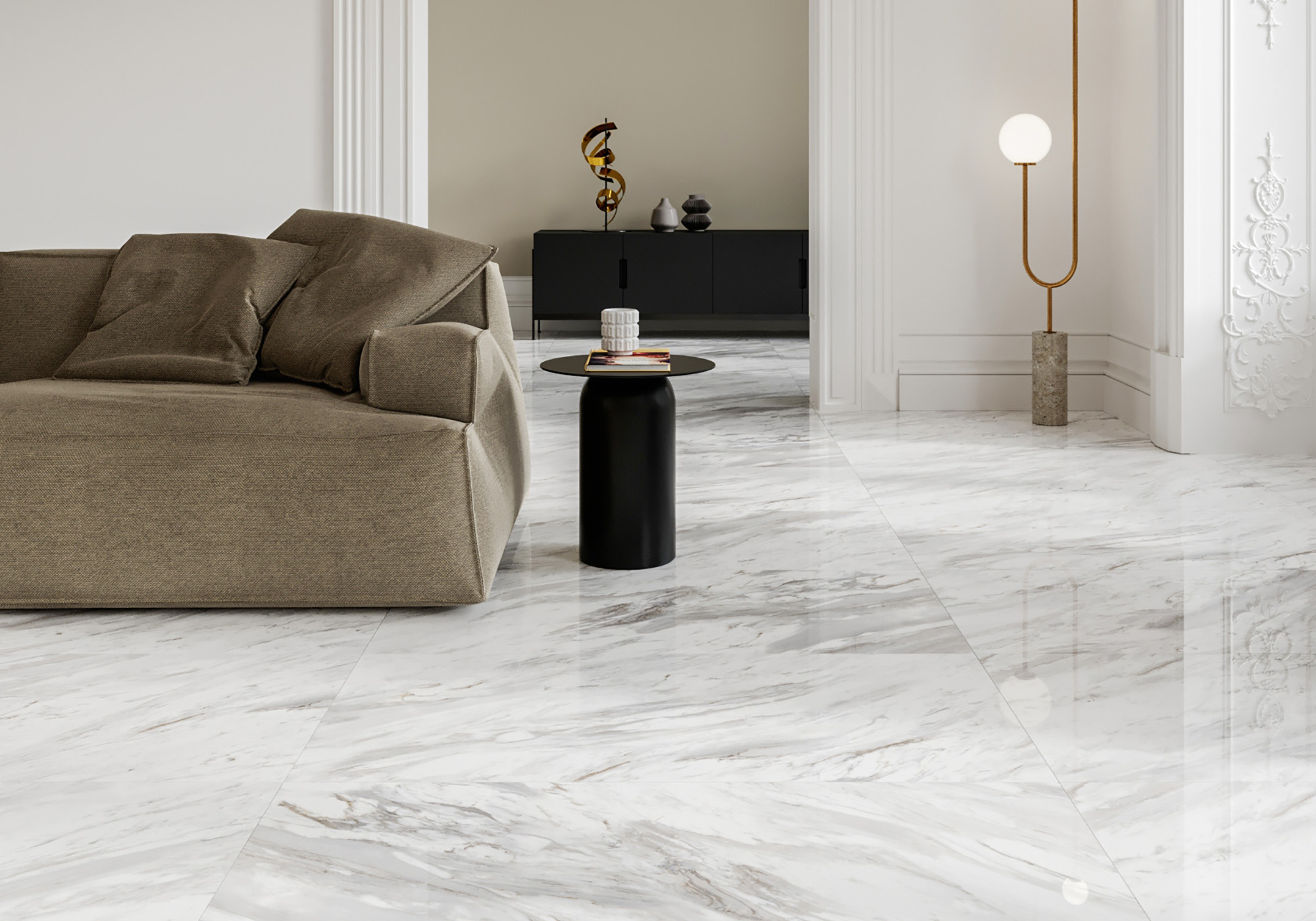 300016900 На пол Bianco Carrara Full Lappato - фото 2