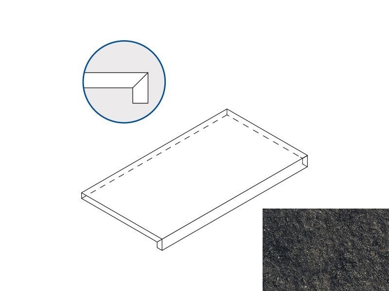 620070001311 Ступень Room X2 Блэк 33x60 Фронтальнаяальная Натуральная