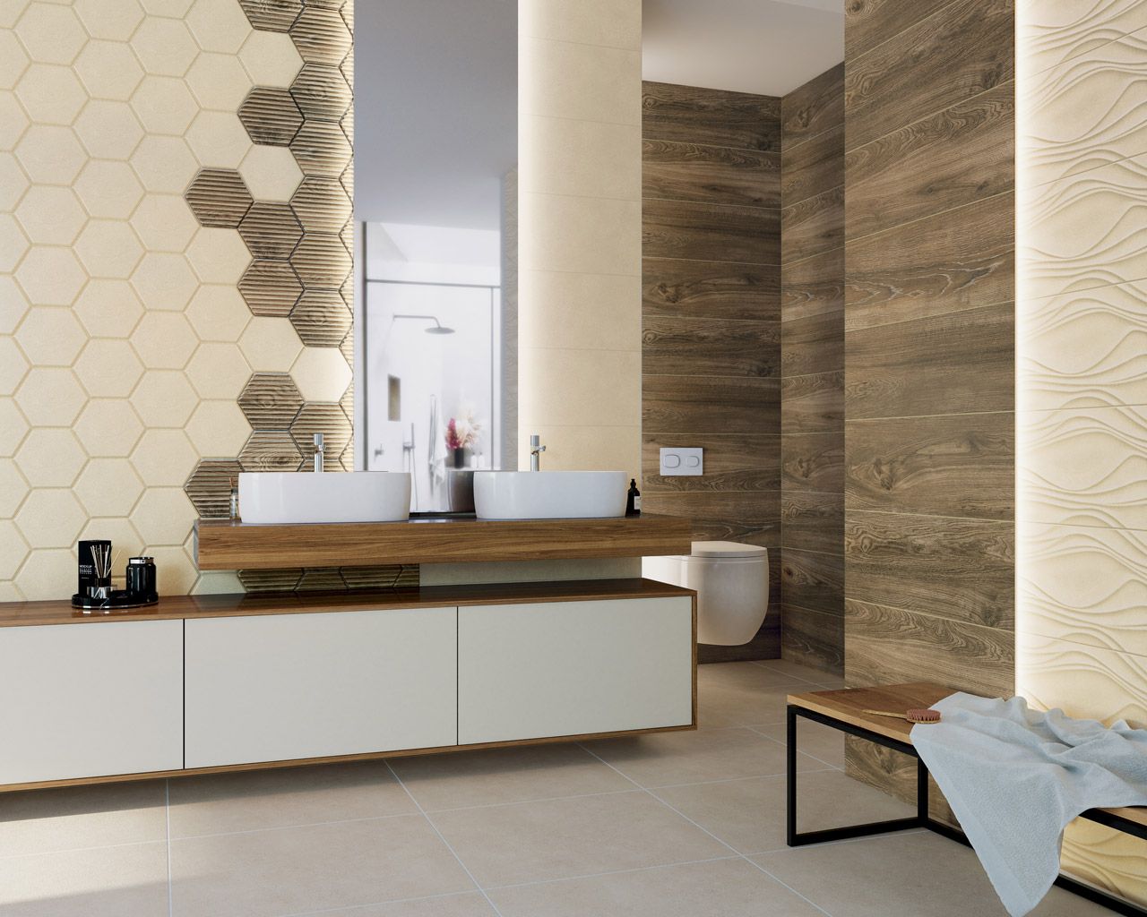 На стену Serene Bianco Struktura Rekt - фото 5