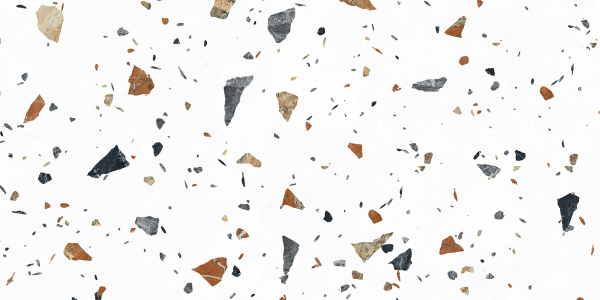 На пол Terazzo Bianco Цветной матовый карвинг 60х120 - фото 3