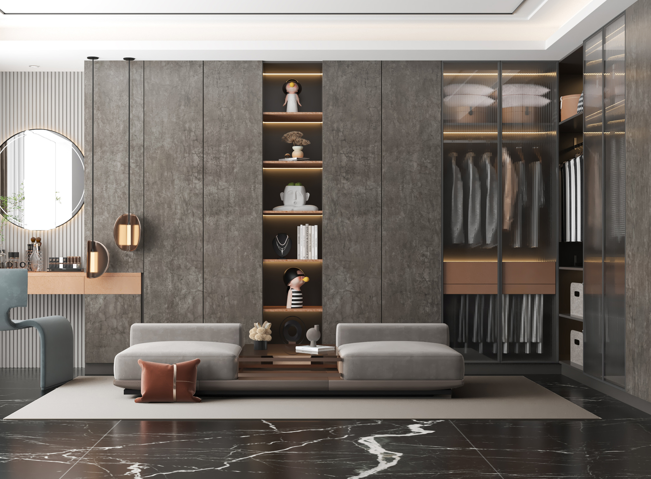 На стену Portland Black Matt Спеченный камень 1200x2700x3 - фото 2