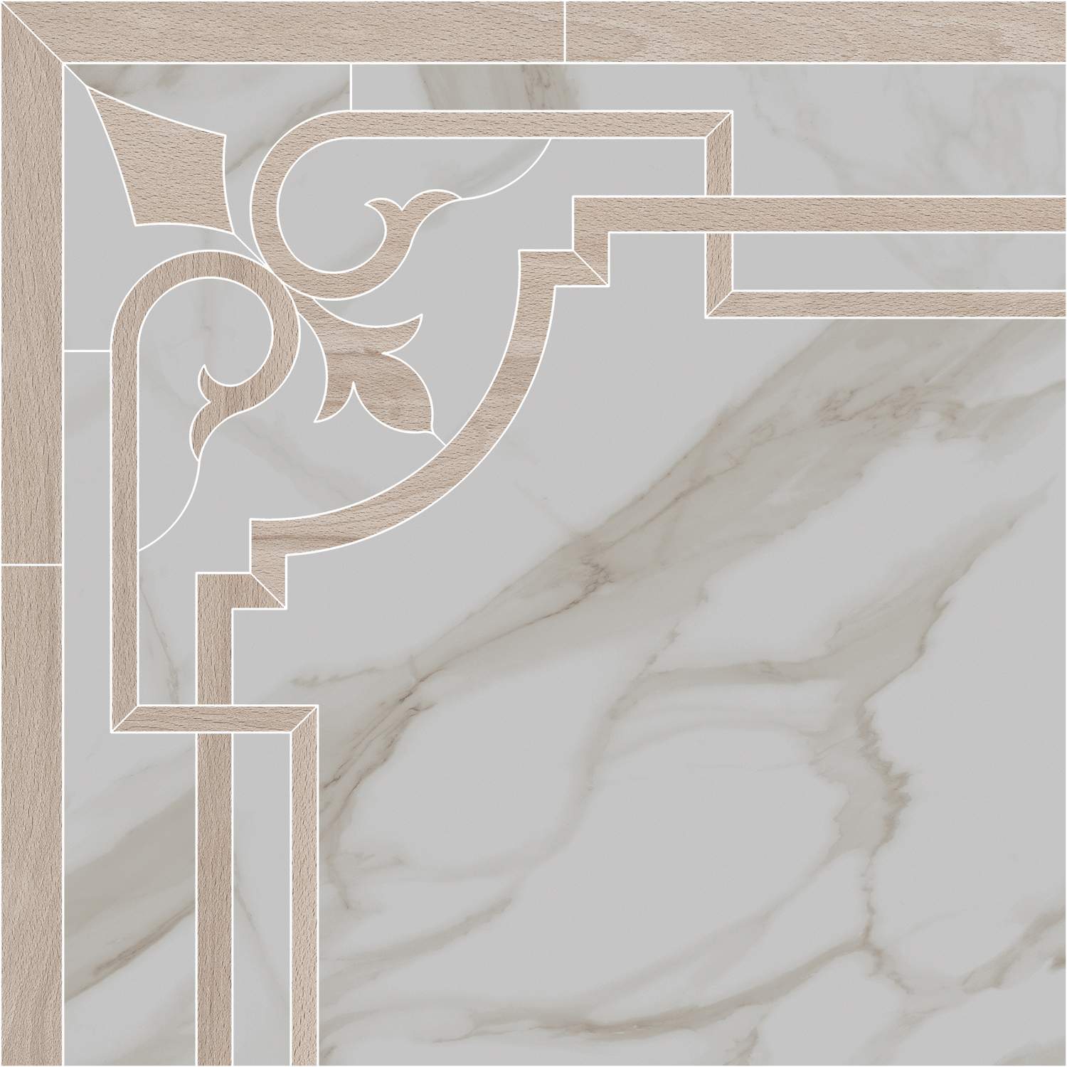 ID117T Декор Карелли Наборный 9мм 60x60