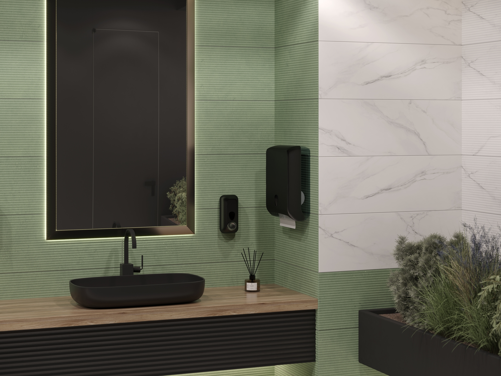 010100001299 На стену Hokku Marble Matt White Матовый Белый 02 - фото 14