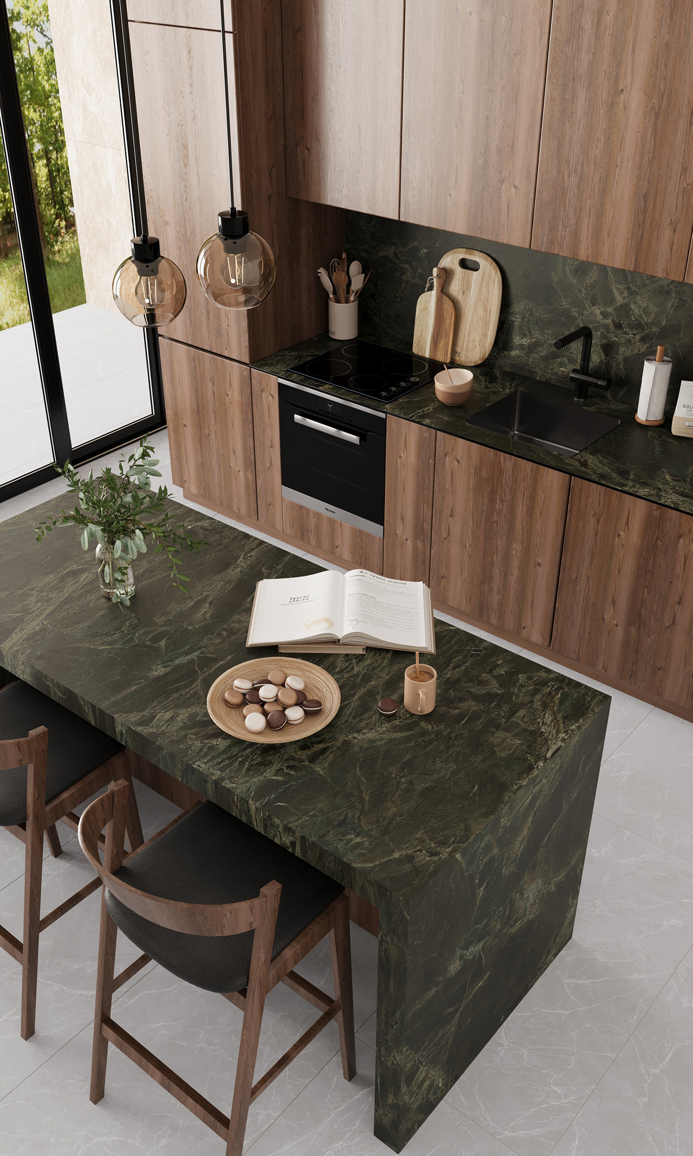 На пол Matt Fancy Antracite Texture 1600х3200х12 - фото 27