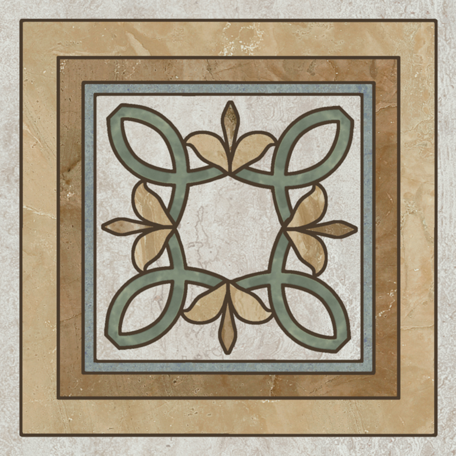 DC/A36/SG6062RL Декоративная вставка Эвора Глянцевый 9.6х9.6