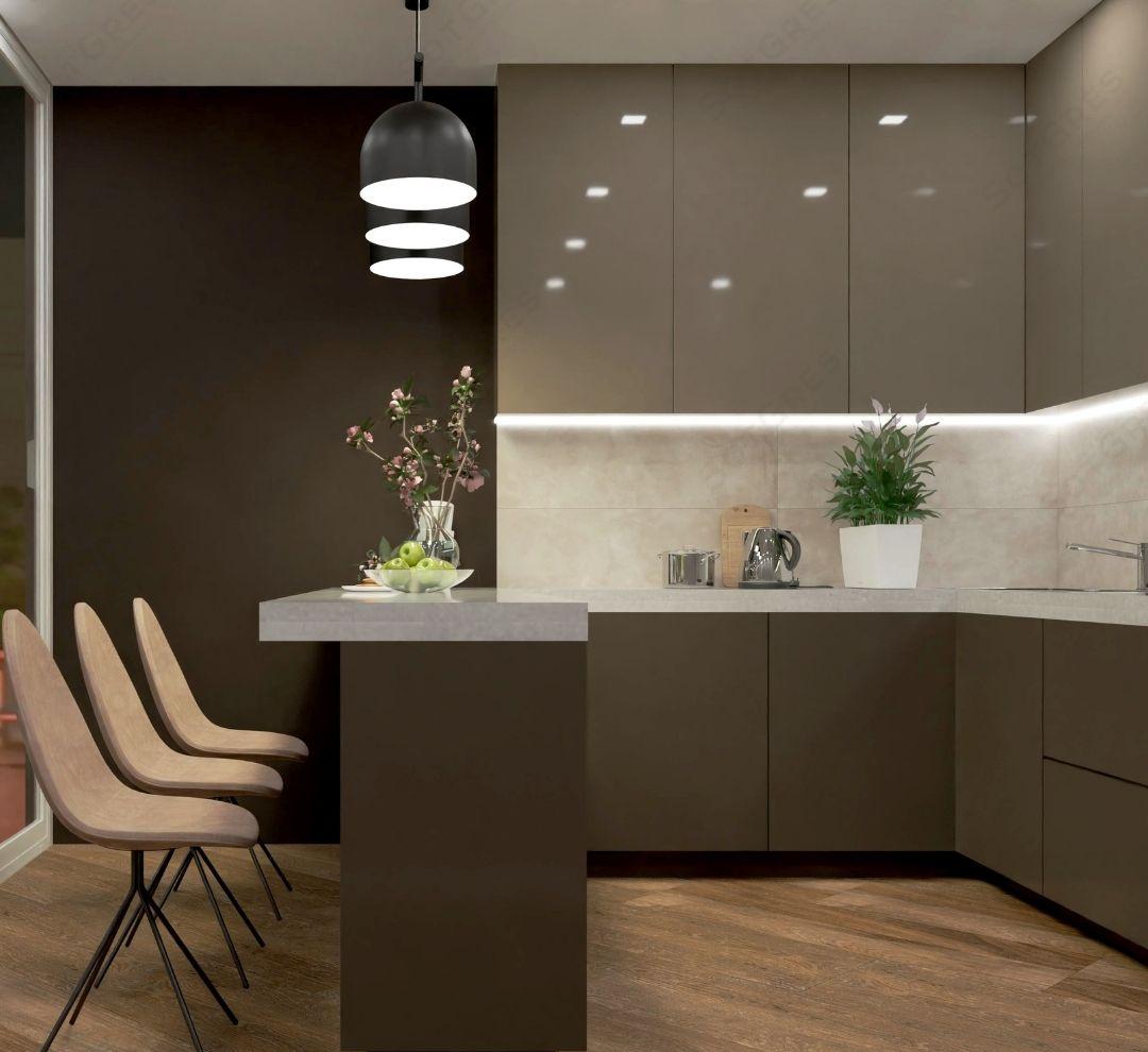 На пол Natural Wood Brown Carving Slim 40x120 - фото 5