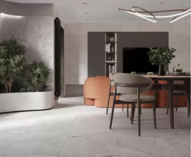 На пол Zorani Bianco Светло-Серый 60х120 Сатинированный Карвинг - фото 8