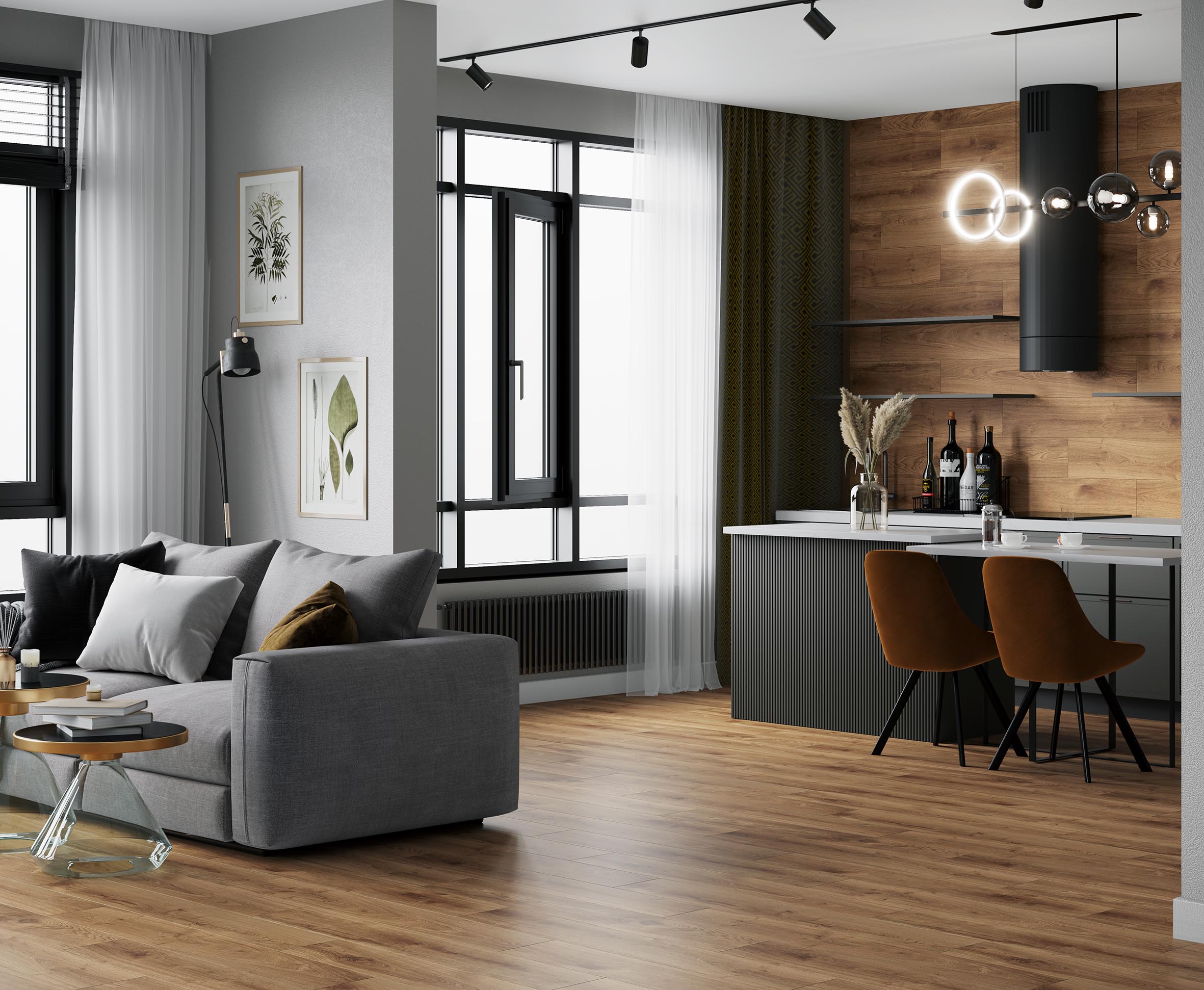 На пол Latina Brown Коричневый 120х20 Матовый Структурный - фото 10