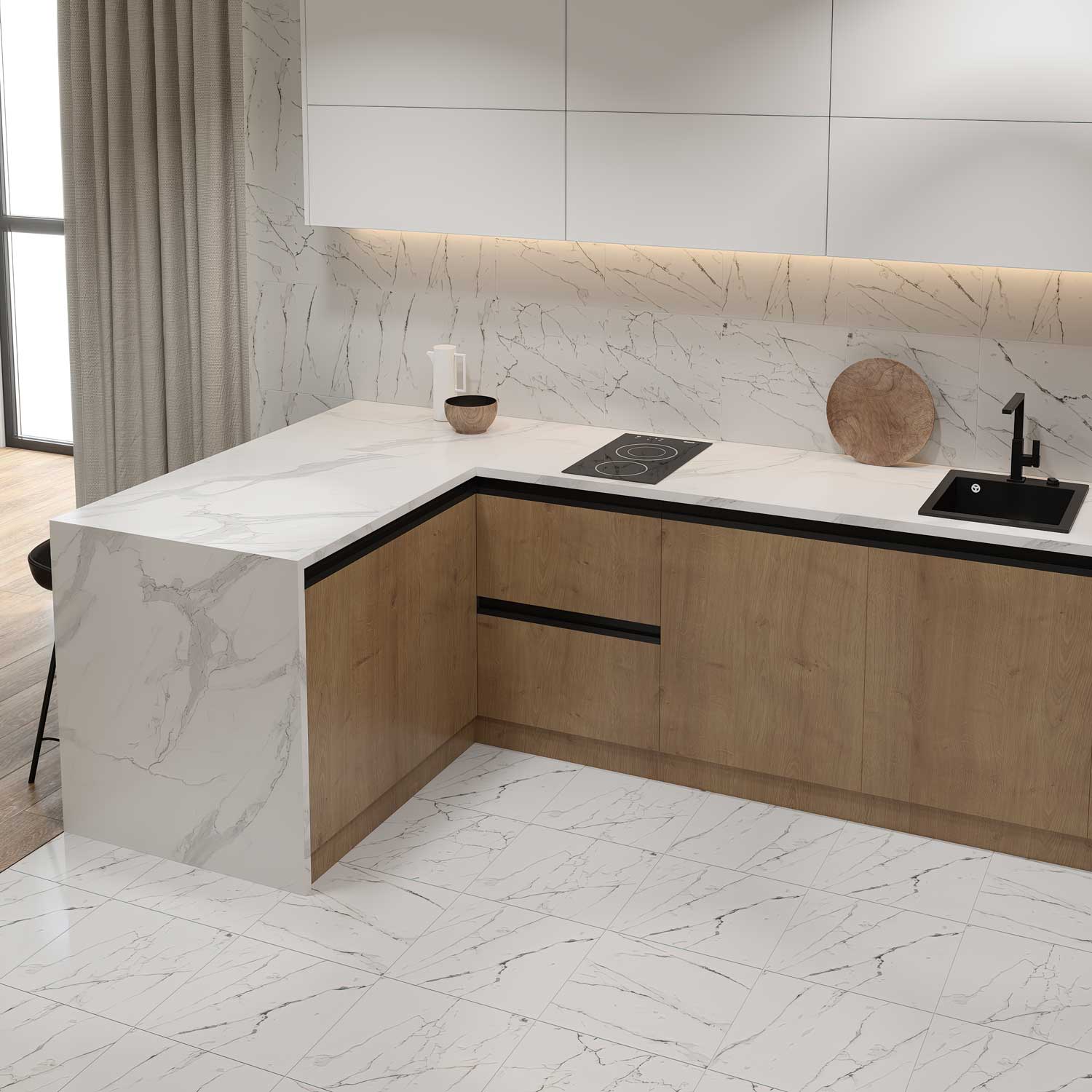 На пол Рим Белая 40x40 - фото 4