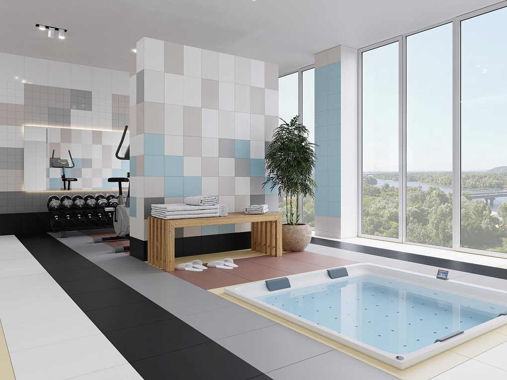 010400001308 На пол Моноколор Белый 400х400х7 - фото 4