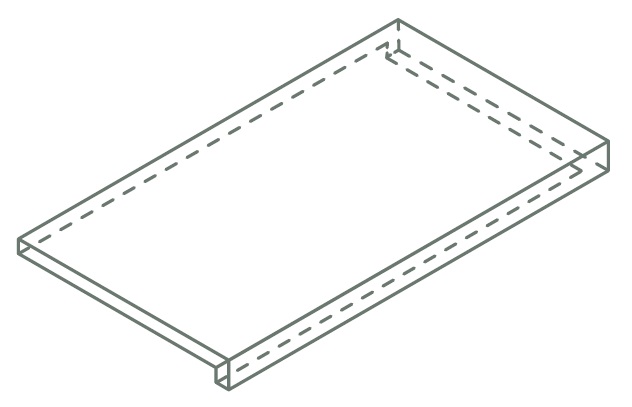 620070002833 Ступень Avantgarde X2 Black Scalino Angolare Dx 33x120