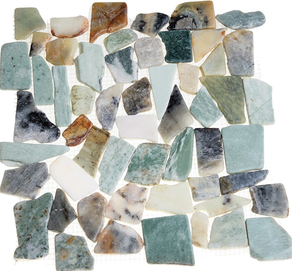 052380 MS-WB4 На пол Каменная Мрамор бел/зел/серый квадратный 30x30